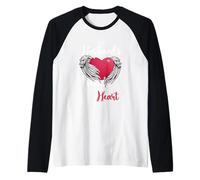 Remembrance Design y My Husband Has Wings Heart Camiseta Manga Raglan