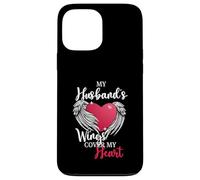 Remembrance Design y My Husband Has Wings Heart Carcasa para iPhone 13 Pro MAX
