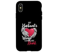 Remembrance Design y My Husband Has Wings Heart Carcasa para iPhone X/XS