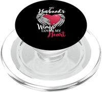 Remembrance Design y My Husband Has Wings Heart PopSockets PopGrip para MagSafe