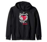 Remembrance Design y My Husband Has Wings Heart Sudadera con Capucha