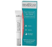 Remescar Contorno de Ojos Día 15ml con Vitamina C y Cafeína - Crema para Reducir Signos de Envejecimiento - Suaviza y Ilumina la Zona de los Ojos - Anti-Ojeras y Antifatiga para la Piel Sensible