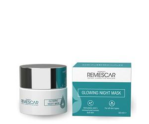 Remescar Mascarilla Facial de Noche Efecto Iluminante 50ml - Skincare Exfoliante para Estimular la Renovación de la Piel con Ácidos de Frutas y Péptidos - Crema Hidratante Nocturna para Piel Radiante
