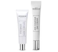 Remescar Pack Antibolsas Ojeras - Tratamiento Instantáneo 8ml + Crema Día Contorno Ojos 15ml - Reduce Hinchazón Ilumina Mirada Hidratación Reafirmante Suaviza Líneas Cuidado Diario