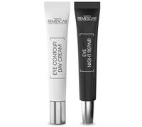 Remescar Pack Hidratante Reparador Contorno Ojos - Crema Día + Reparador Noche - Hidratación Firmeza Regeneración Reduce Bolsas Ojeras Arrugas Cuidado Completo Mirada Radiante