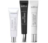 Remescar Pack Iluminador Contorno Ojos - Crema Iluminadora + Tratamiento Hidratante - Reduce Bolsas Ojeras Luminosidad Firmeza Suaviza Líneas Antifatiga Mirada Radiante