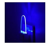 REMINDA Paquete de 4 lámparas de luz nocturna con sensor del atardecer al amanecer, enchufables, luz nocturna LED azul