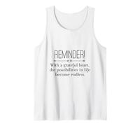 Reminder with A Grateful Heart Possibilities Endless Inspira Camiseta sin Mangas