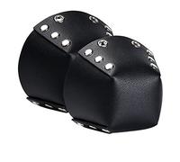 Remingtape 1 par de patines de patines de piel sintética de poliuretano para patines de ruedas, protección de dedos de los pies, color negro