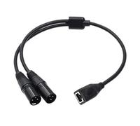 Remingtape 1 pieza Dual 3 Pin XLR macho a RJ45 adaptador RJ45 a cable XLR dual para controladores -Con serie y estudio de grabación