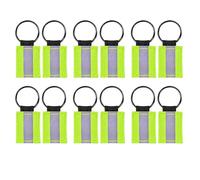 Remingtape 12 piezas llaveros reflectantes de alta visibilidad colgante reflectante para mochila monedero collar de perro