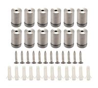 Remingtape 12 unidades 3/4 x 1 soporte espaciador tornillos de pared espaciadores tornillos fijación hardware publicidad vidrio acrílico espaciador soporte acero inoxidable clavo