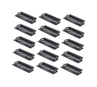 Remingtape 15 soportes de escritorio para papelería, clips de acero inoxidable, carpetas de oficina, color negro, portapapeles montables