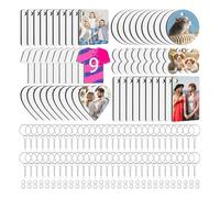 Remingtape 180 llaveros de sublimacin en , rectangulares de doble cara, de acrlico, en paquete grande, para manualidades