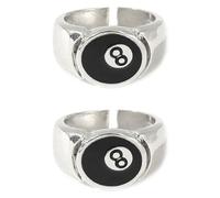Remingtape 2 anillos de 8 bolas de billar con números ajustables, color negro, 8 anillos de billar para amantes de la piscina