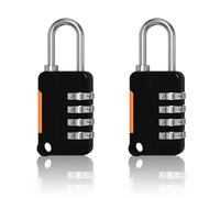 Remingtape 2 cerraduras de combinación numérica de 4 dígitos, candado impermeable para exteriores, maleta, equipaje, cerradura de código de seguridad, fácil instalación