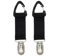 Remingtape 2 clips de sombrero para colgar en el bolso, bolso, mochila, equipaje para adultos, viajes al aire libre, accesorios de playa (negro)