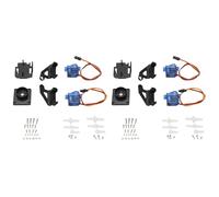 Remingtape 2 Unidades de Doble Eje Servo Gimbal Cámara Antivibración Soporte de Plataforma PTZ Giratorio/Inclinación con 4 Servos 9G para Montaje FPV Drone