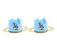 Remingtape 2 x Baby Girls Boy 1/2 Primer Segundo Tercer Cumpleaños Coronas Fiesta Pastel Roto Diadema