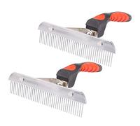 Remingtape 2 x Pet Comb Extra-L Rake Comb Grooming Brush Herramienta de depilación Beauty Comb para perros grandes Golden Retriever Husky