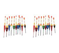 Remingtape 20 Unids Pesca Flota Conjunto Pose Fluctuar Tamaño Mixto Color Flotante Pesca Piso Luz Flota