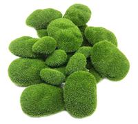 Remingtape 25 unidades de 2 tamaños de rocas de artísticas decorativas, bolas de verde para arreglos florales, hadas invitados y manualidades