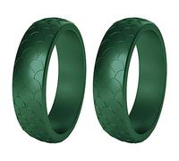 Remingtape 2pcs Popular para Mujeres Cool Silicone Anillos de Boda Anillo de Silicona Anillo de Boda Anillo de Deporte al Aire Libre Respetuoso con el Medio Ambiente 5.7mm 7