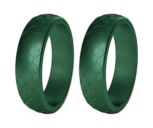 Remingtape 2pcs Popular para Mujeres Cool Silicone Anillos de Boda Anillo de Silicona Anillo de Boda Anillo de Deporte al Aire Libre Respetuoso con el Medio 5.7mm 7