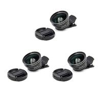 Remingtape 3 lentes de ojo de para teléfono, 0,45 X con cámara HD, lente macro clip lente gran angular para cámara de teléfono móvil