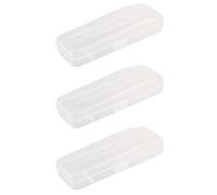 Remingtape 3 piezas doble caja de almacenamiento hombres maquinilla de afeitar caso maquinilla de afeitar accesorios transparente soporte almacenamiento arte maletín de tela