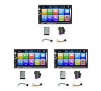 Remingtape 3 unidades 7 doble DIN para coche, estéreo, Bluetooth, reproductor MP5, USB, FM, radio multimedia, soporte de sincronización de teléfono móvil