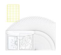 Remingtape 30 bolsas transparentes de plástico para sellos y troqueles, sobres resellables para hacer tarjetas, álbumes de recortes, manualidades de papel, largas