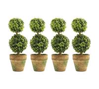 Remingtape 4 árboles de plástico artificiales en las macetas para plantas. interior de jardín. Diseño interior al aire libre: