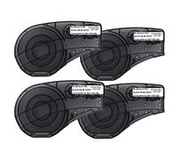 Remingtape 4 unidades de cinta de etiquetas para cartucho M21-500-499-TB, cinta de etiquetas de nailon, color negro sobre 16 longitudes 0,5 ancho