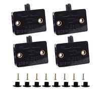 Remingtape 4 unidades de interruptores para puerta de armario y lámparas, interruptor para puerta cerrada, aplicable para 12 V, 24 V, 110 V, color negro