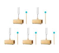 Remingtape 5 diapasones de 528 Hz, diapasón, caja de resonancia para terapia de sonido, yoga, meditación y relajación