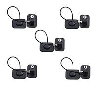 Remingtape 5 limitadores de seguridad para ventana de con cable de bloqueo de seguridad, no requiere tornillos, para evitar daños y proteger a hijos, color negro
