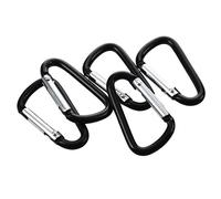 Remingtape 5 mosquetones de aleación de aluminio negro con resorte de 4 mm de diámetro