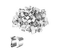 Remingtape 50 para canalón para , luces de Navidad galvanizadas, para techo, clips de luz de Navidad, colgadores para canalones para luces de Navidad, fácil instalación