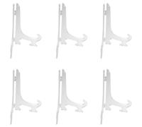 Remingtape 6 soportes transparentes de 7 expositores, caballete para zapatos, marcos de fotos, soportes para fotos