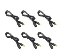 Remingtape 6 unidades de 5,5 mm x 2,1 mm CC hembra macho a hembra, cable de extensión de cable de conexión de cable: 1,2 m