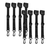 Remingtape 8 clips colgantes de toldo para exposiciones comerciales, letreros colgantes para acampar al aire libre, colgar alimentos, bolsas de basura, toallas, color negro, duradero