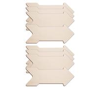 Remingtape 8 piezas de madera con forma de flecha, disco, flecha sin terminar, placa de madera, placa de pintura redonda vacía