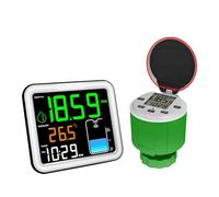 Remingtape Accionado por energía solar, 150 m, control remoto, espejo ultrasónico, pantalla LCD inalámbrica, IP68, depósito de agua, medidor de líquido, enchufe UE