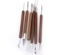 Remingtape Arcilla de arcilla para escultura, herramientas de modelado, de madera, 6 piezas