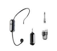 Remingtape Auriculares de micrófono inalámbrico 2,4 G con gran alcance de 30 m para amplificadores de voz, altavoces, karaoke, clases y discursos al aire libre.