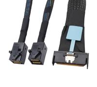 Remingtape Cable adaptador de servidor Slimesas MCIO 8I a 2 x SFF-8643 MINISAS, cable adaptador de datos multifunción