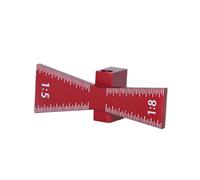 Remingtape Calibre de marcado de aleación de aluminio con junta de cola de milano, calibre 1: 5 1: 8, calibrador de bisagra de madera con herramienta guía para el calibrador de bisagras