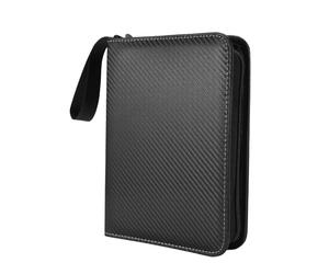 Remingtape Carpeta de 4 compartimentos para tarjetas coleccionables, álbum con cremallera, para tarjetas de juego, fútbol, béisbol