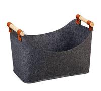 Remingtape Cesta de madera plegable de gran capacidad de 57 litros, para leña, periódicos, ropa